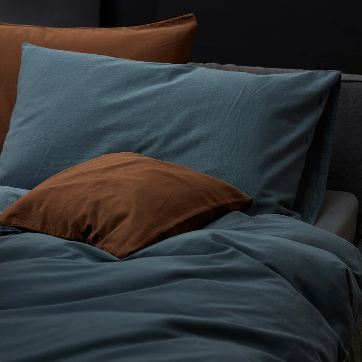 Poszewka na poduszkę z bawełny satynowej Simples Atlantic Blue