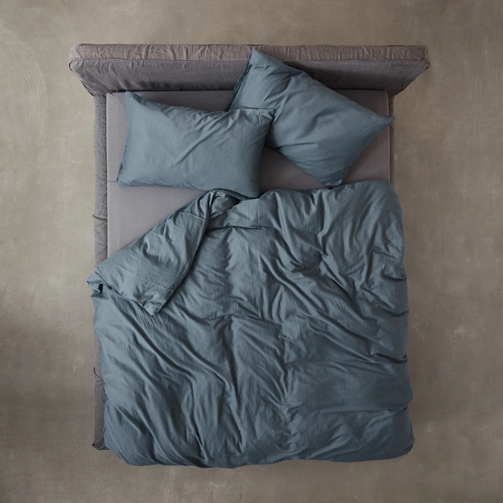 Poszewka na poduszkę z bawełny satynowej Simples Atlantic Blue