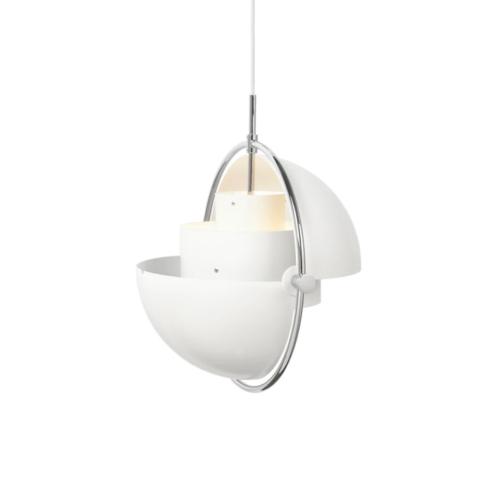 Mosiężna lampa wisząca Multi-Lite Chrome Base Gubi