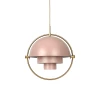 Mosiężna lampa wisząca Multi-Lite Brass Base Gubi