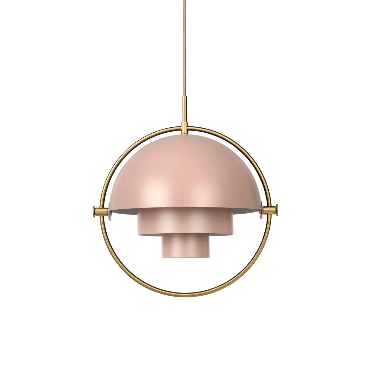 Mosiężna lampa wisząca Multi-Lite Brass Base Gubi