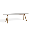 Podłużny stół z drewna orzechowego z jasnoszarym blatem CPH30 HAY 250x90