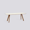 Prostokątny stół CPH30 z drewna orzechowego z białym blatem