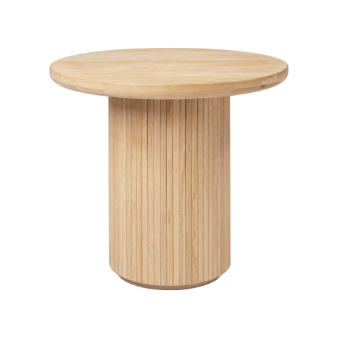 Jasny dębowy stolik wysoki Moon Ø60 Gubi