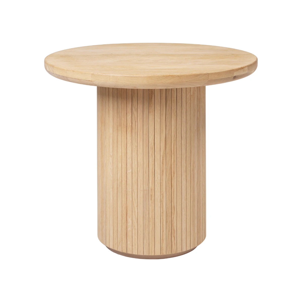 Jasny dębowy stolik wysoki Moon Ø60 Gubi