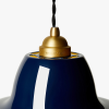 Detale klosza lampy Original 1227 Brass Midi Wide Anglepoise w kolorze ciemnoniebieskim - wysoki połysk