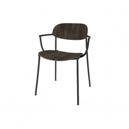 Krzesło z podłokietnikami Ori Stellar Works w kolorze czarnym