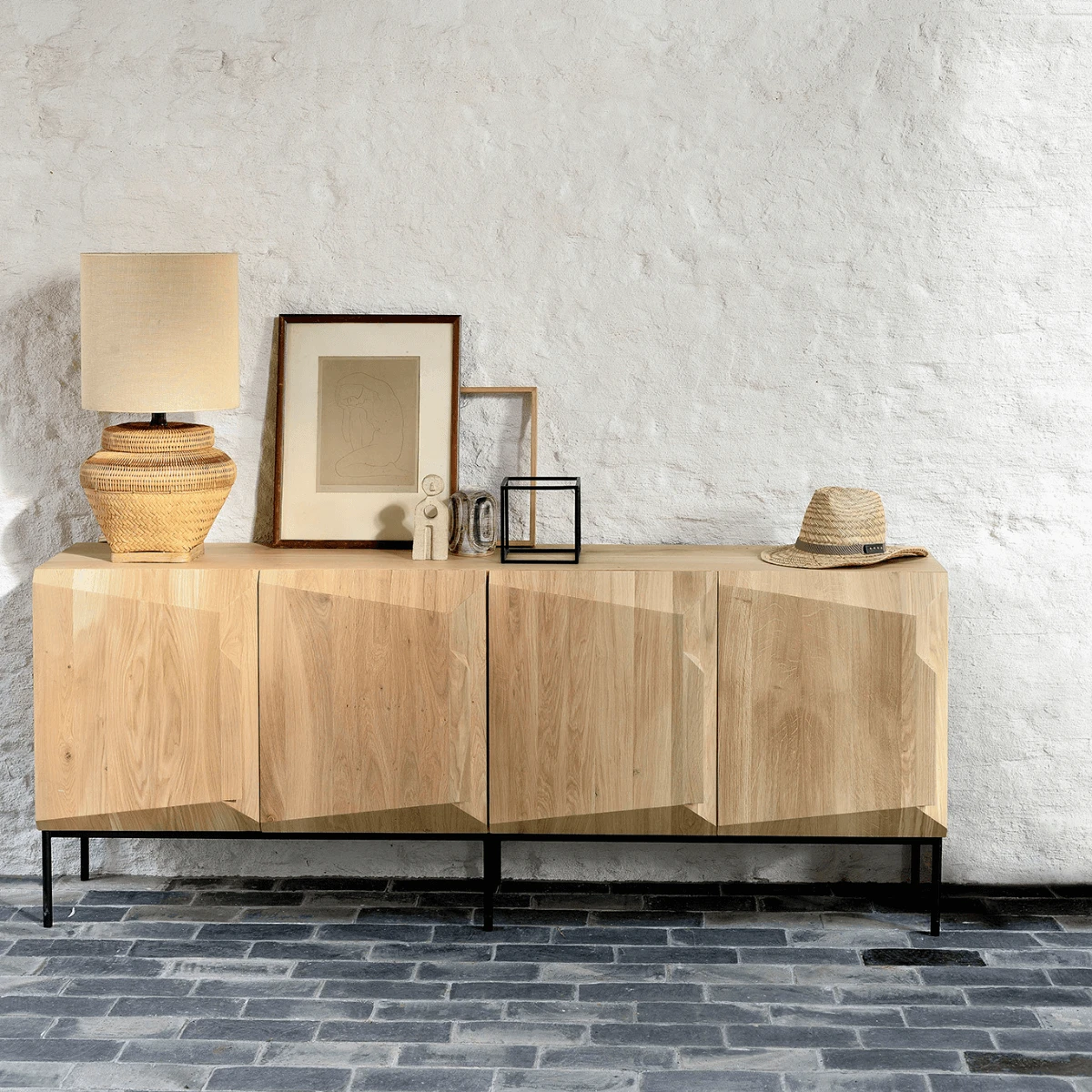 Komoda dębowa Stairs 150 cm