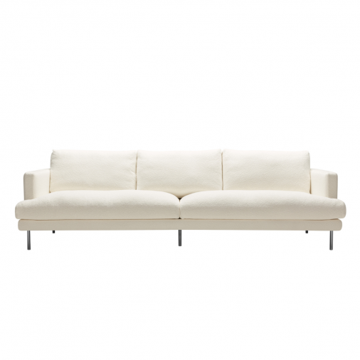 Sofa Britt Sits w kolorze białym na metalowych nogach