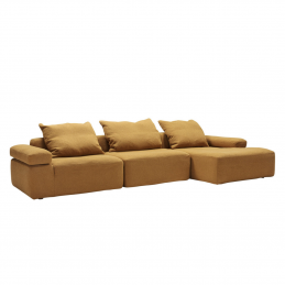 Narożna sofa modułowa Flynn Sits w kolorze miodowym