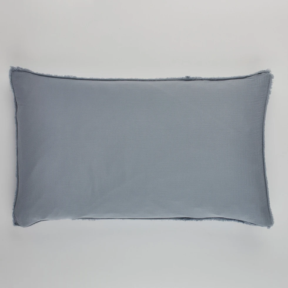 Poszewka na poduszkę bawełniana Vento Faded Denim 50x80 take a NAP z frędzlami