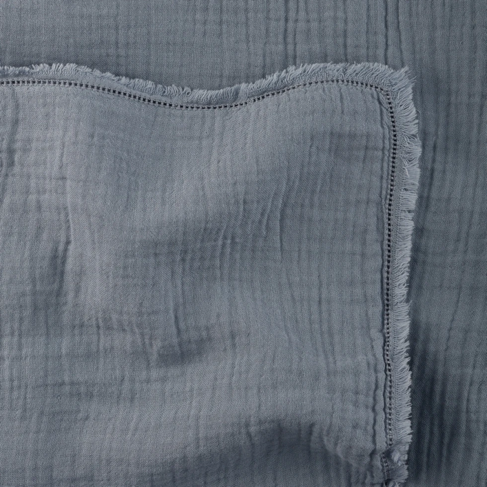 Prześcieradło bawełniane Vento Faded Denim 240x260 take a NAP - detal, krawędź