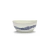Miska S White Swirl - Stripes Blue Feast Serax