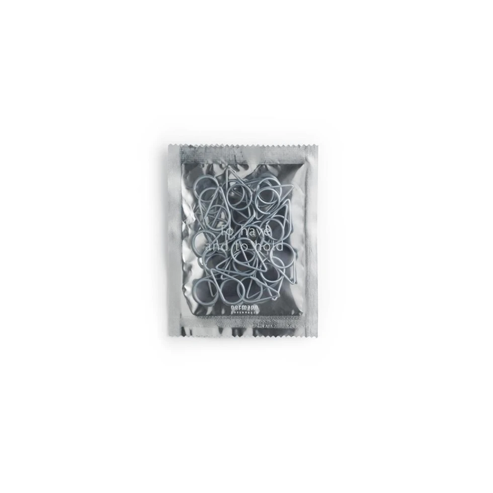 Zestaw 30 spinaczy do papieru Silver Grey Normann Copenhagen