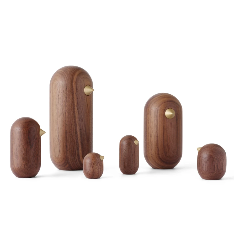 Figurka dekoracyjna Little Bird 7cm Walnut Normann Copenhagen