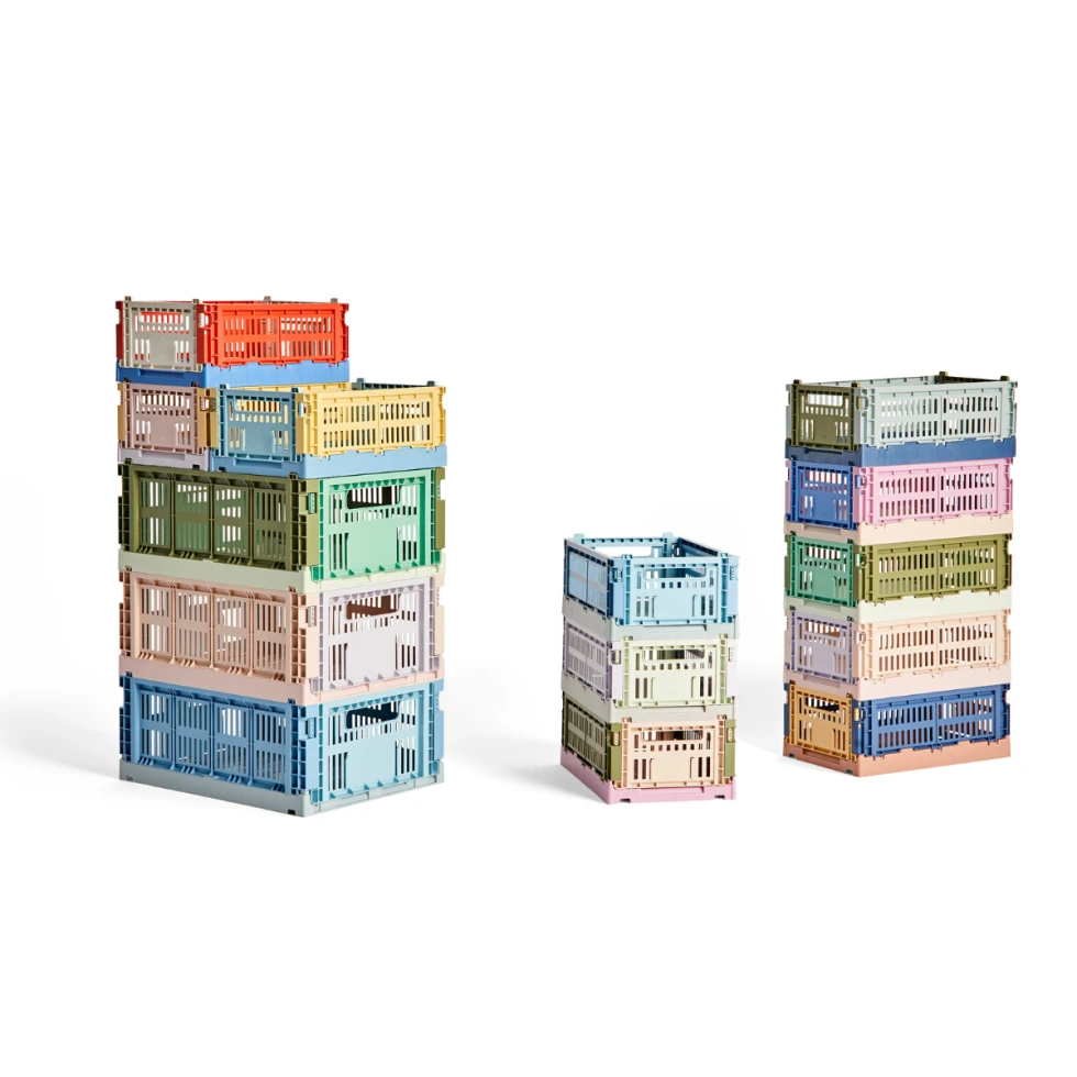 Skrzynka S Olive Dark Mint Colour Crate Mix HAY