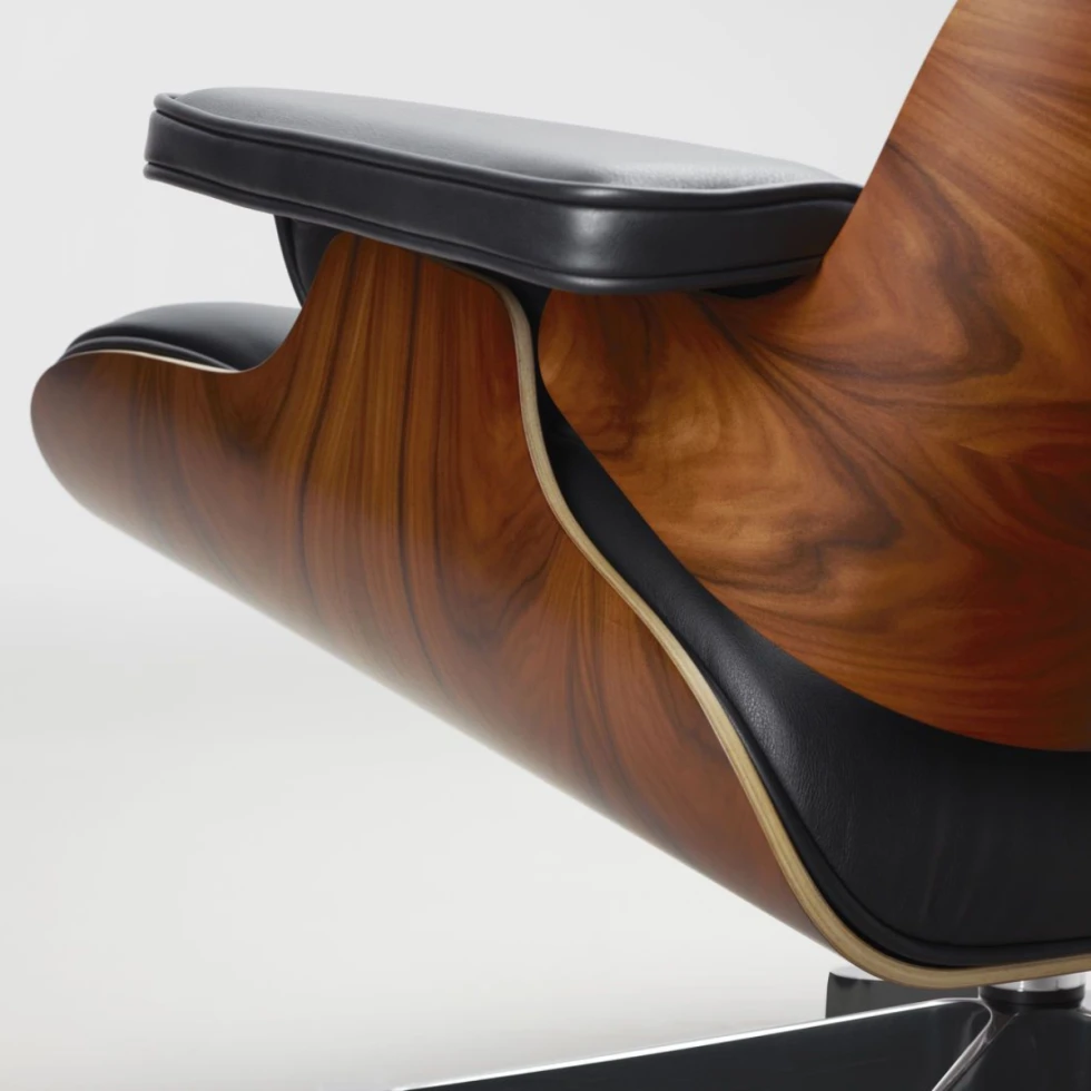 Tapicerowany fotel z podnóżkiem Eames Lounge Chair Vitra