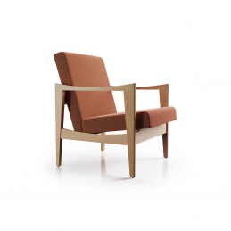 Fotel CK57 VZOR - jasne drewno, tkanina