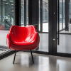 Fotel RM58 Classic VZOR - aranżacja czerwonego fotela