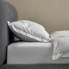 Prześcieradło z gumką Classic Satin White NAP