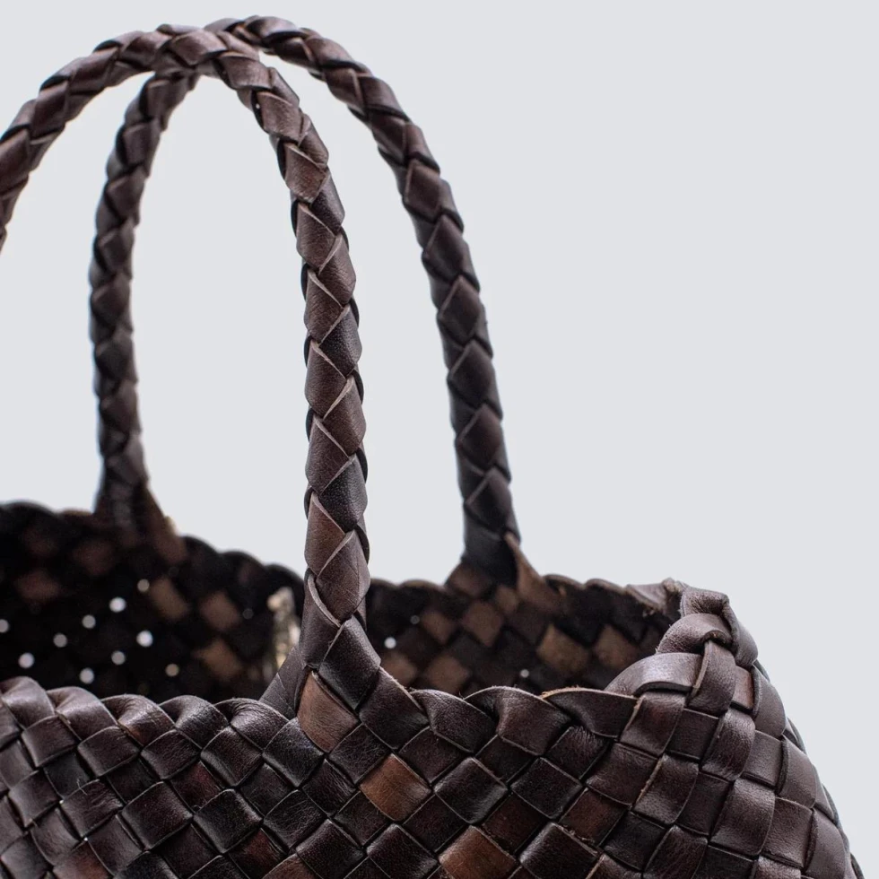Torba Santa Croce Small Dark Brown Dragon Diffusion