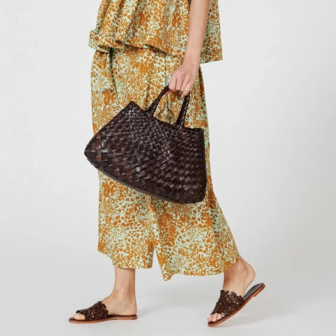 Torba Santa Croce Small Dark Brown Dragon Diffusion