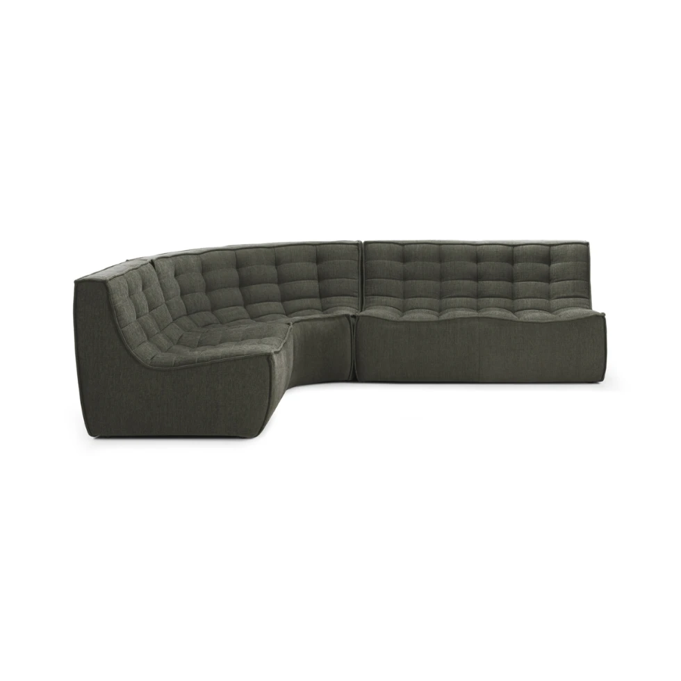 Moduł narożny zaokrąglony sofa N701 Moss Eco Ethnicraft