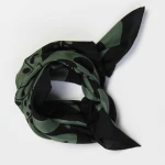 Apaszka jedwabna Mini Foulard Peace and Love Kaki