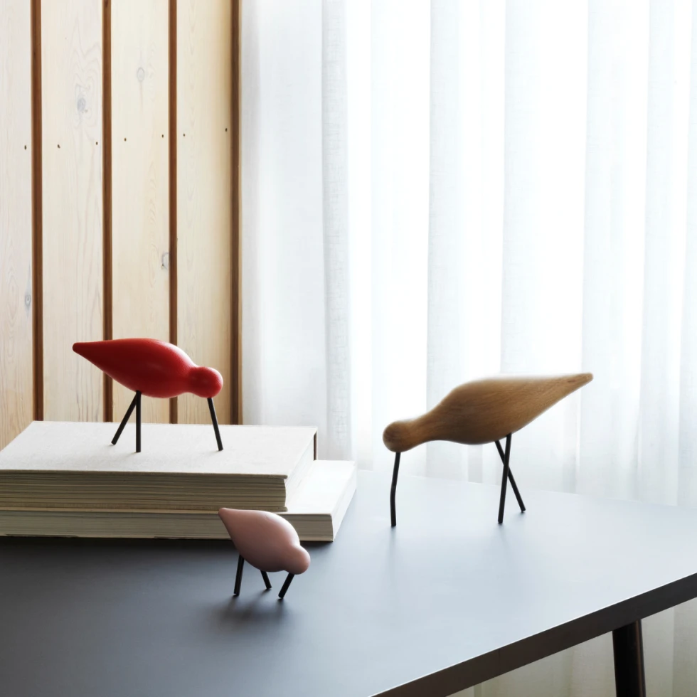 Figurka Shorebird L Oak Black Normann Copenhagen