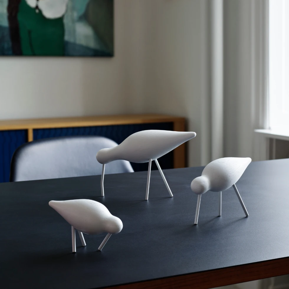 Figurka Shorebird L White White Normann Copenhagen