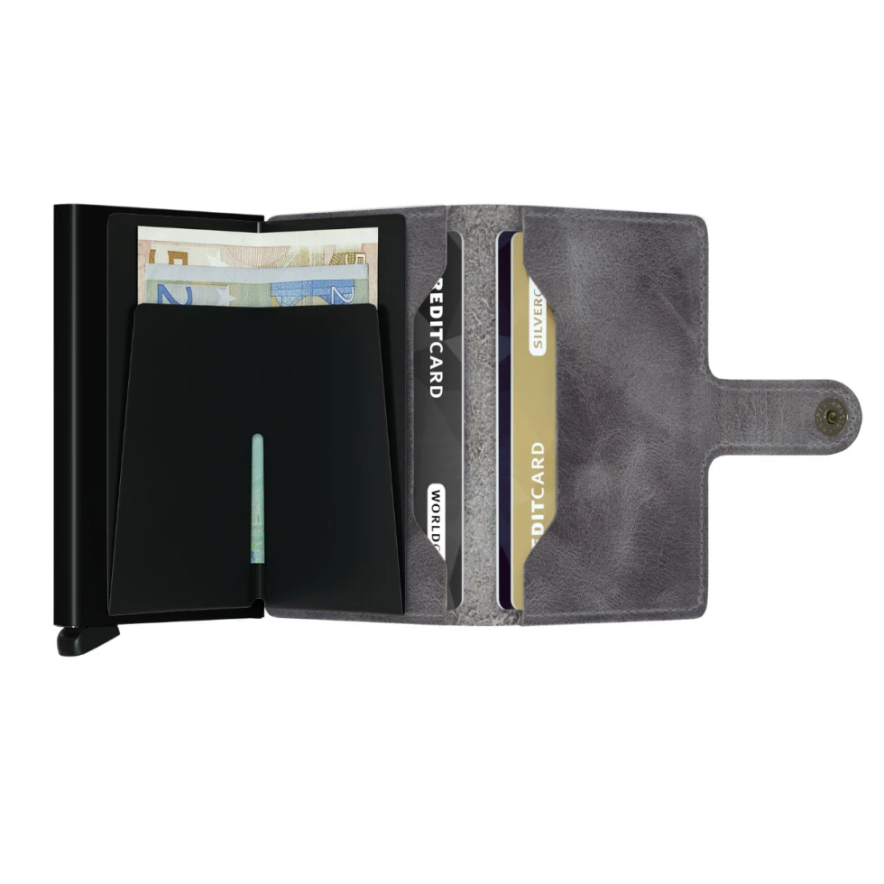 Portfel Miniwallet Vintage Grey-Black Secrid