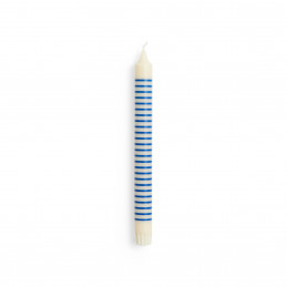 Świeca Pattern Candle-Off-white and blue pin stripe HAY