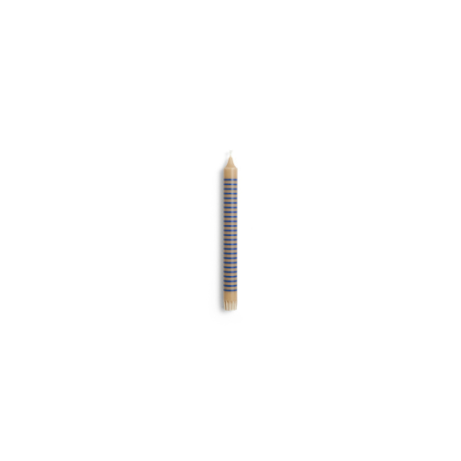 Świeca Pattern Candle-Sand and blue thin stripe HAY