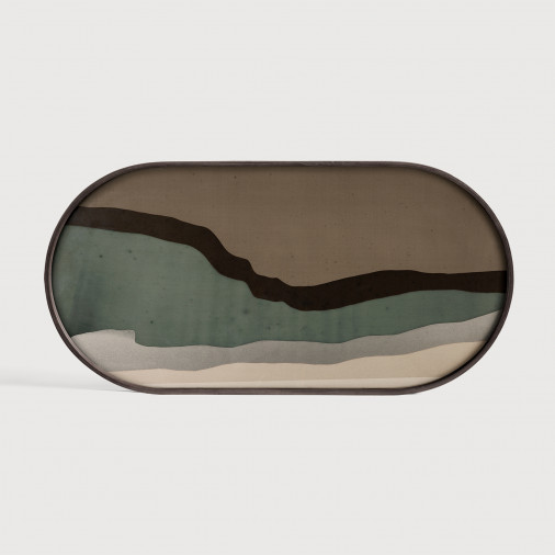 Taca dekoracyjna Graphite Wabi Sabi Glass M Ethnicraft