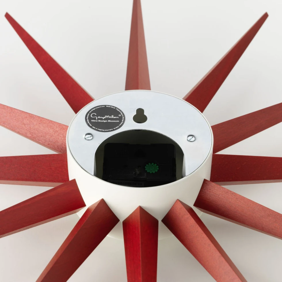 Zegar ścienny Sunburst Red Vitra