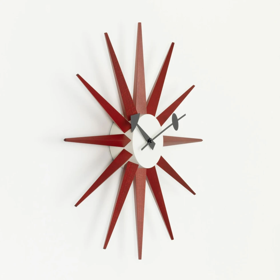 Zegar ścienny Sunburst Red Vitra