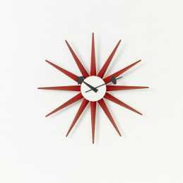 Zegar ścienny Sunburst Red Vitra