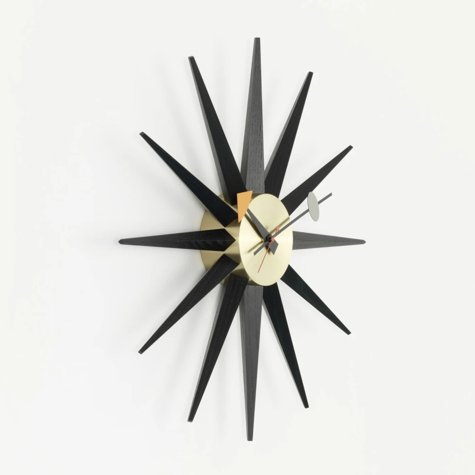 Zegar ścienny Sunburst Black Vitra