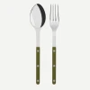 Zestaw 2 sztućców do serwowania Bistrot Green Fern Sabre Paris