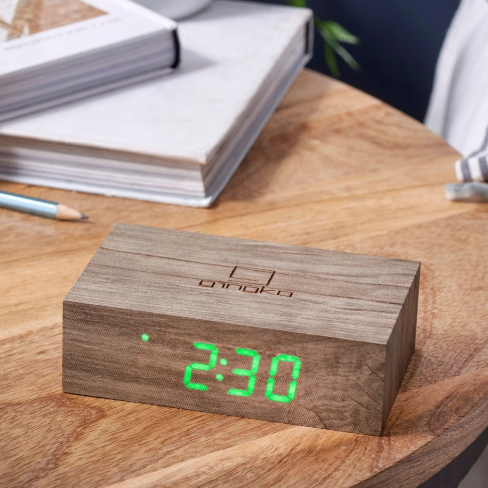 Budzik Flip Click Clock Ash Gingko