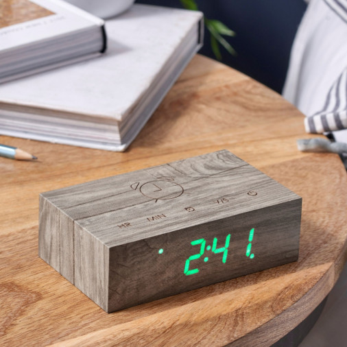 Budzik Flip Click Clock Ash Gingko