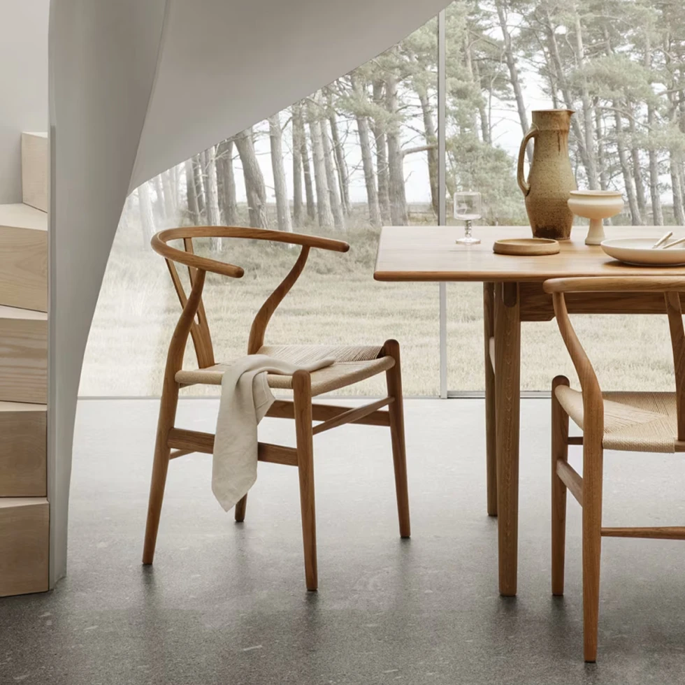 Krzesło CH24 Wishbone Chair Teak, natural paper cord Carl Hansen & Son